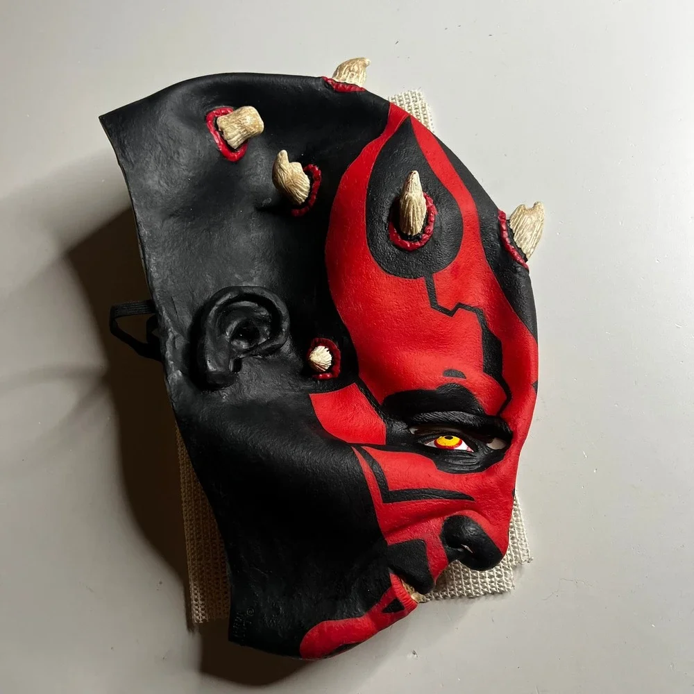 Star Wars Darth Maul Latex Mask Vintage Lucasfilm Ltd Sith Lord Cosplay Costume